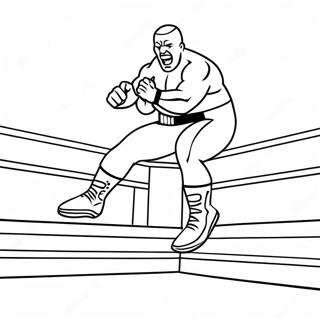 Page A Colorier Lutteur Wwe Sautant Sur Un Adversaire 24104-22193