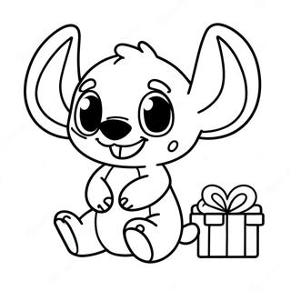 Page A Colorier De Stitch Mignon Pour Noel 2411-1970