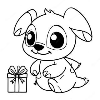 Page A Colorier De Stitch Mignon Pour Noel 2411-1972