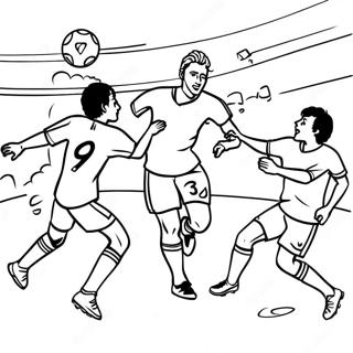 Page A Colorier De Match De Football De La Coupe Du Monde Passionnant 24125-22201