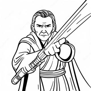 Page A Colorier De Jedi Colore Avec Sabre Laser 24185-22249