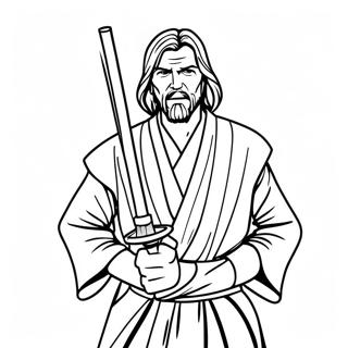 Page A Colorier De Jedi Colore Avec Sabre Laser 24185-22252