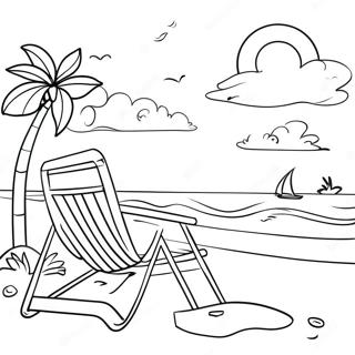 Page A Colorier De Scene De Plage Estivale Chic 24214-22272