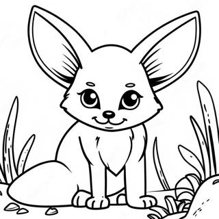 Renard Fennec Pages À Colorier