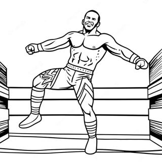 Page A Colorier Relie Les Points De Lutteur Wwe Sautant 2422-1981