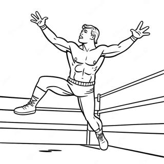 Page A Colorier Relie Les Points De Lutteur Wwe Sautant 2422-1983