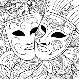 Page A Colorier Masques De Theatre Colores 24385-22409