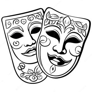 Page A Colorier Masques De Theatre Colores 24385-22411