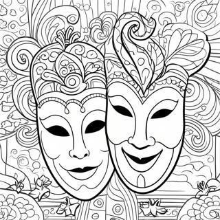 Page A Colorier Masques De Theatre Colores 24385-22412