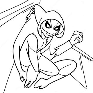 Page A Colorier Pose Daction De Spider Gwen 24394-22416