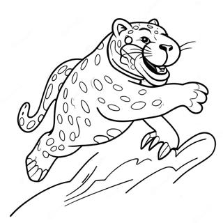 Page A Colorier Mascotte Jaguar Sautant 24415-22433