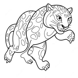 Page A Colorier Mascotte Jaguar Sautant 24415-22435