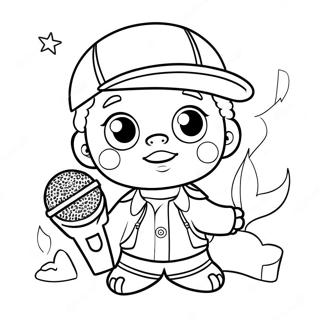 Page A Colorier Lil Baby Avec Microphone 24425-22442