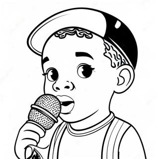 Page A Colorier Lil Baby Avec Microphone 24425-22444