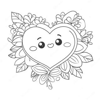 Page A Colorier De Coeur Mignon Pour La Saint Valentin 24505-22506