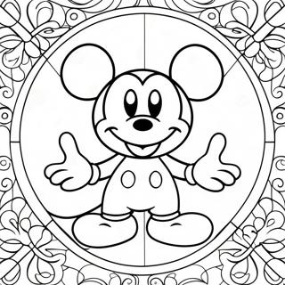 Page A Colorier En Vitrail De Mickey Mouse 24545-22537