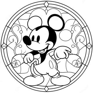 Page A Colorier En Vitrail De Mickey Mouse 24545-22538