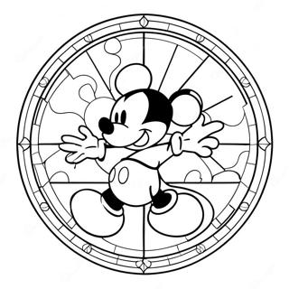 Page A Colorier En Vitrail De Mickey Mouse 24545-22539