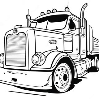 Page A Colorier De Camion Peterbilt Vintage 24585-22571