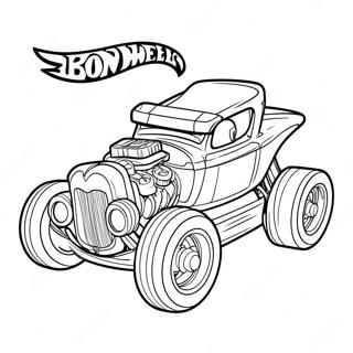 Page A Colorier De Bone Shaker Hot Wheels 24635-22600