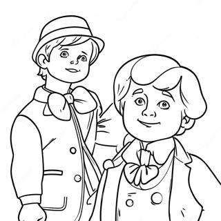 Page A Colorier De Charlie Bucket Et Willy Wonka 2463-2005