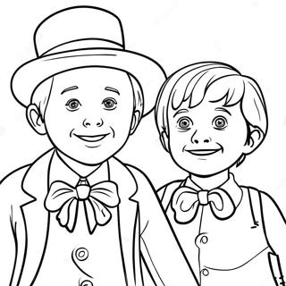 Page A Colorier De Charlie Bucket Et Willy Wonka 2463-2006