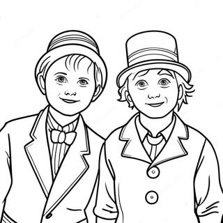 Page A Colorier De Charlie Bucket Et Willy Wonka 2463-2007