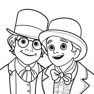 Page A Colorier De Charlie Bucket Et Willy Wonka 2463-2008