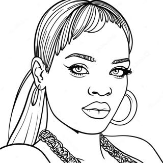 Rihanna Pages À Colorier