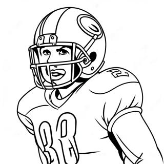 Receveur Large Joueur De Football Pages À Colorier