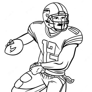 Page A Colorier De Joueur De Football Receveur Large 2472-2012