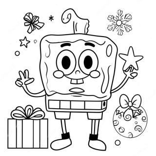 Spongebob Noël Pages À Colorier