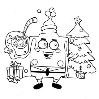 Page A Colorier De Noel De Spongebob 2482-2019