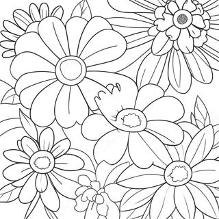 Fleurs D'été Pages À Colorier