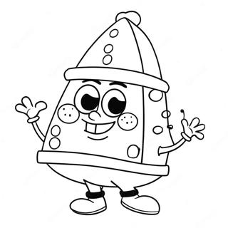 Page A Colorier De Spongebob Avec Un Chapeau De Noel 2483-2024