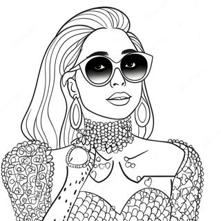 Page A Colorier De Lady Gaga En Tenue Scintillante 24856-22777