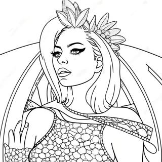 Page A Colorier De Lady Gaga En Tenue Scintillante 24856-22779