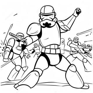 Page A Colorier Epique Bataille De Clone Trooper 2493-2030