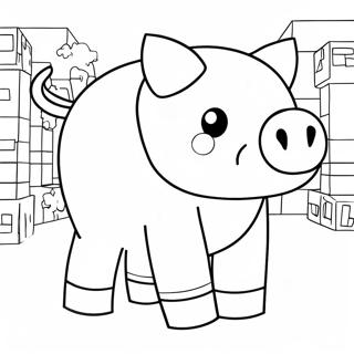 Dessin A Colorier Dun Cochon Minecraft 24955-22856