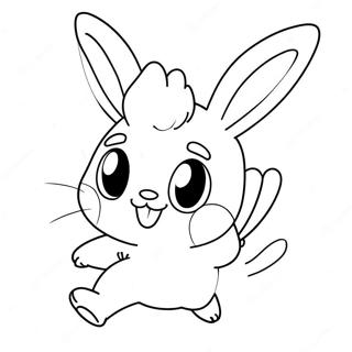 Page A Colorier Scorbunny Mignon En Train De Courir 24966-22867