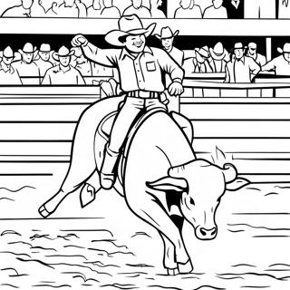 Page A Colorier Pbr De Rodeo De Taureau 24975-22872