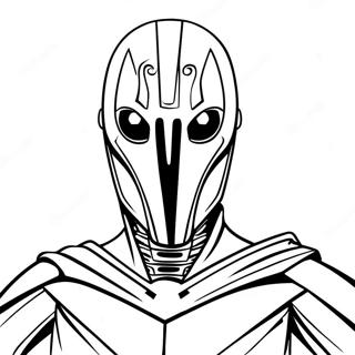 Page A Colorier Du General Grievous Menacant Avec Des Sabres Laser 24996-22890