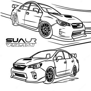 Page A Colorier Subaru Wrx En Mouvement 25016-22906