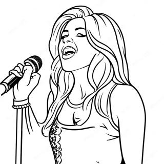 Page A Colorier Shakira Chantant Sur Scene 25026-22913