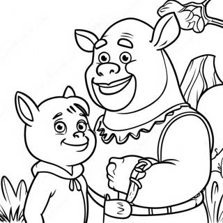 Page A Colorier Shrek Et Donkey Aventure 25036-22921