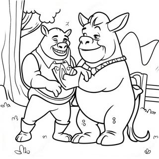 Page A Colorier Shrek Et Donkey Aventure 25036-22923