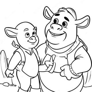 Page A Colorier Shrek Et Donkey Aventure 25036-22924