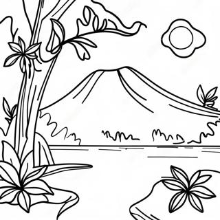 Page A Colorier Scene Naturelle Du Costa Rica 25045-22926