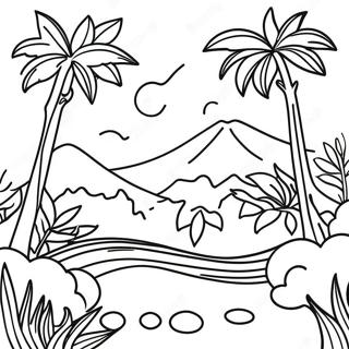 Page A Colorier Scene Naturelle Du Costa Rica 25045-22928