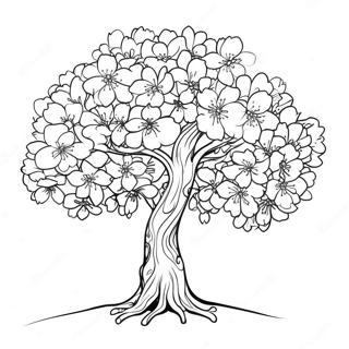 Page A Colorier Arbre De Fleurs De Cerisier 25065-22942